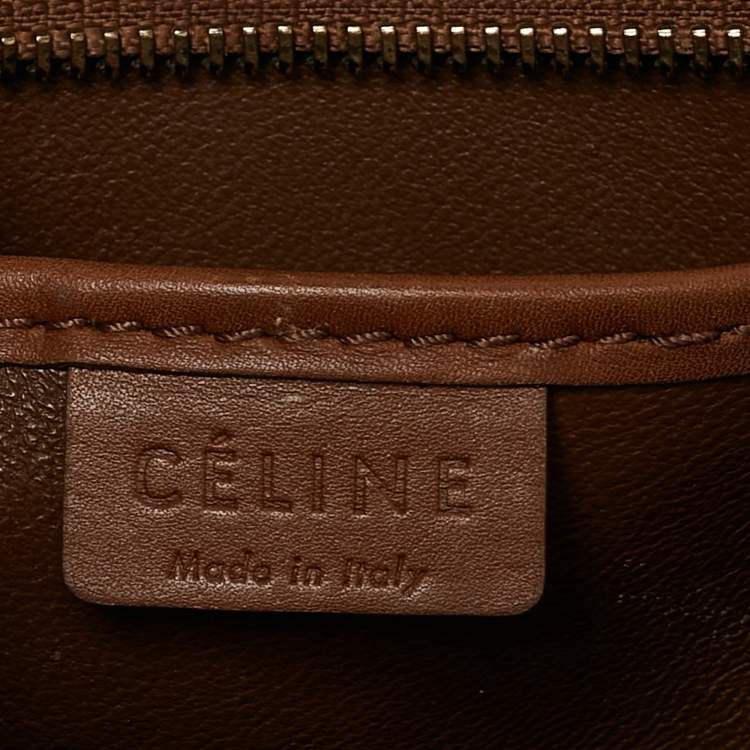 Pre Owned Celine Tricolor Leather Nano Luggage Tote