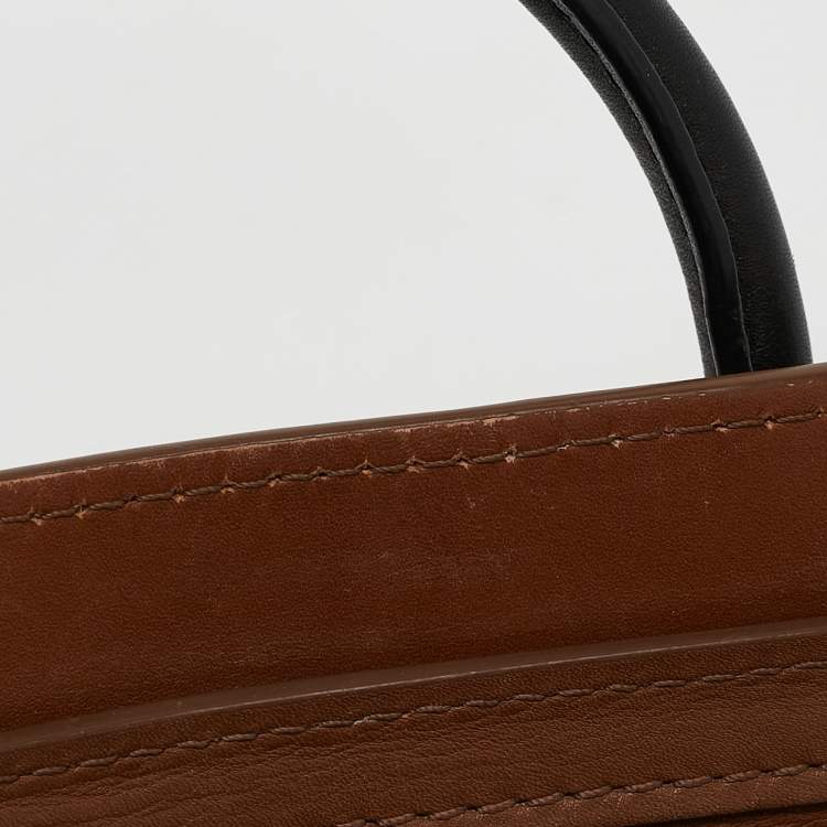 Pre Owned Celine Tricolor Leather Nano Luggage Tote