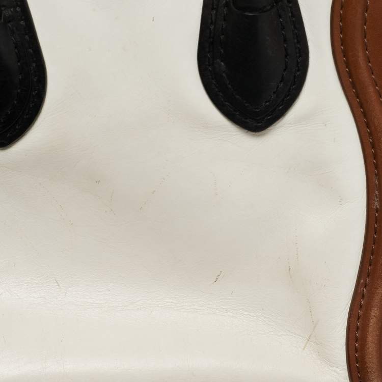 Pre Owned Celine Tricolor Leather Nano Luggage Tote