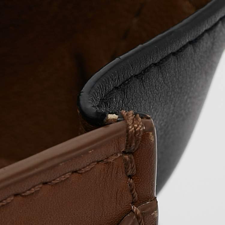 Pre Owned Celine Tricolor Leather Nano Luggage Tote
