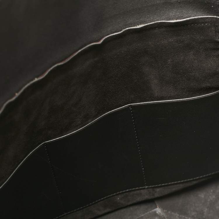 مملوكة مسبقًا Celine Burgundy Leather Cabas Fold Over Clutch