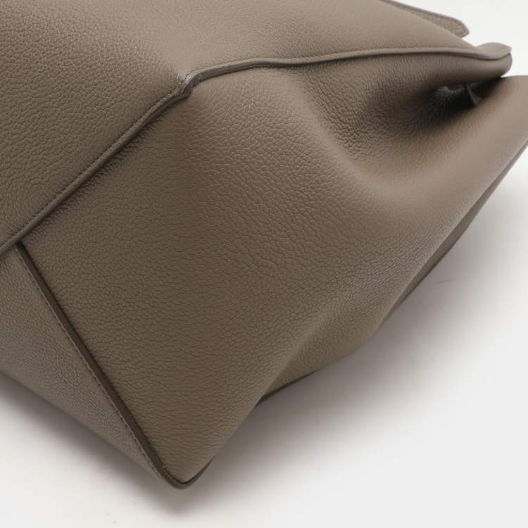 Pre Owned Celine Grey Leather Small Cabas Phantom Tote