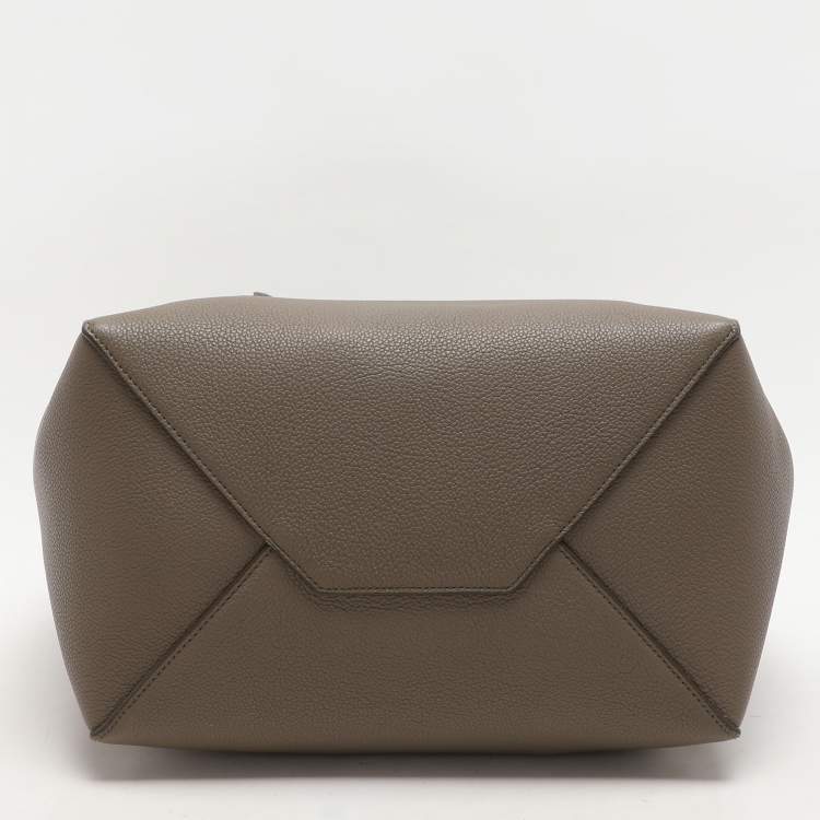 Pre Owned Celine Grey Leather Small Cabas Phantom Tote