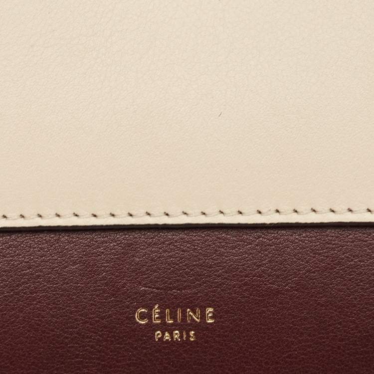 Pre Owned Celine Tricolor Leather and Python Pocket Envelope Shoulder Bag