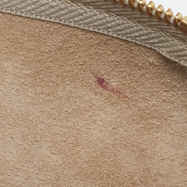 Pre Owned Celine Beige Leather Nano Belt Top Handle Bag