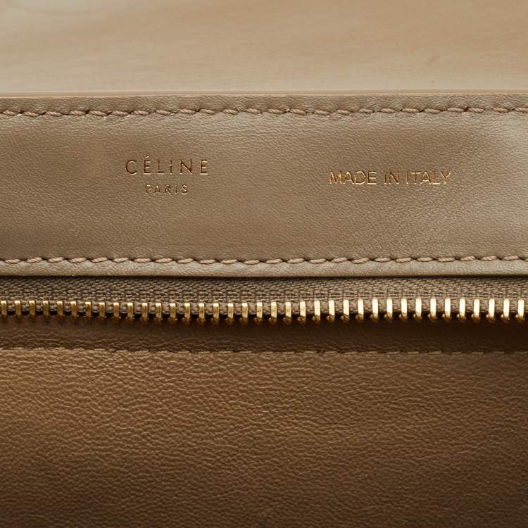 Pre Owned Celine Tricolor Leather Medium Trapeze Top Handle Bag