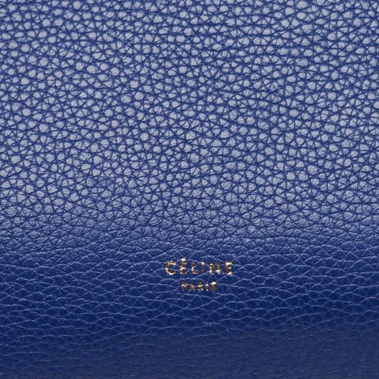 Pre Owned Celine Blue Leather Medium Belt Top Handle Bag