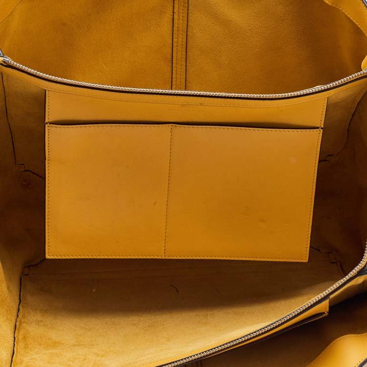 Pre Owned Celine Mustard Leather Trifold Bag