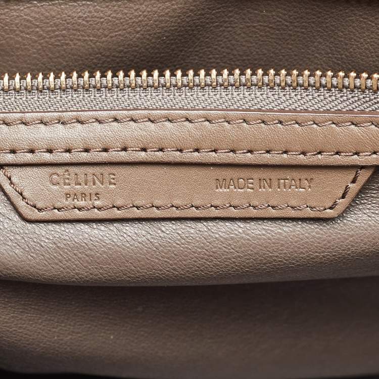 Pre Owned Celine Tricolor Leather Mini Luggage Tote