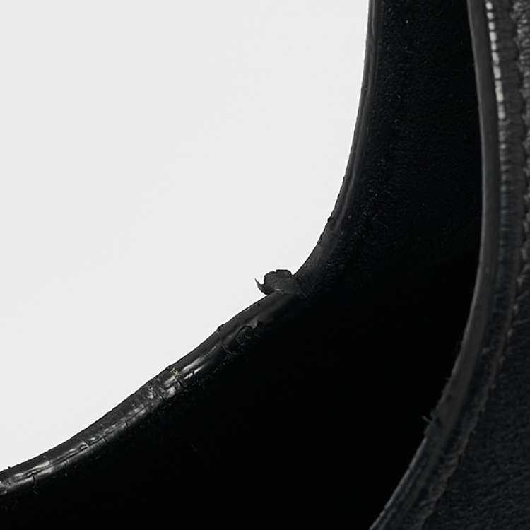 Pre Owned Celine Black Leather Hook Hobo