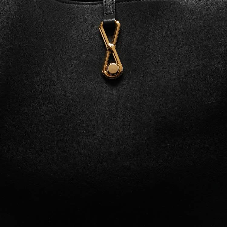 Pre Owned Celine Black Leather Hook Hobo