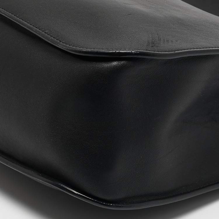 Pre Owned Celine Black Leather Hook Hobo