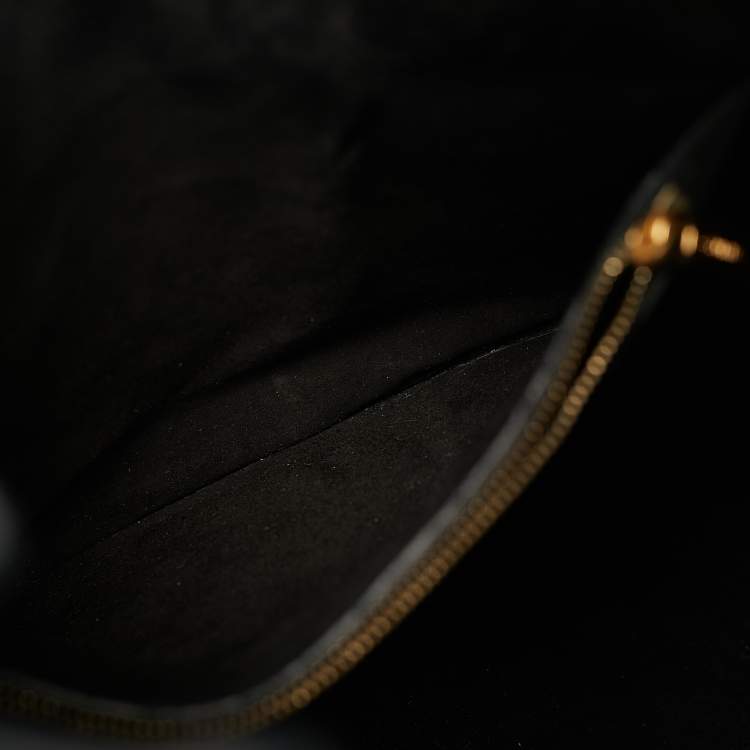 Pre Owned Celine Black Leather Hook Hobo