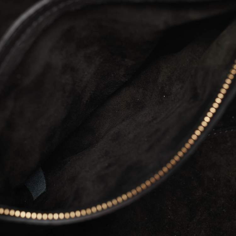 Pre Owned Celine Black Croc Embossed Leather Medium Phantom Luggage Tote