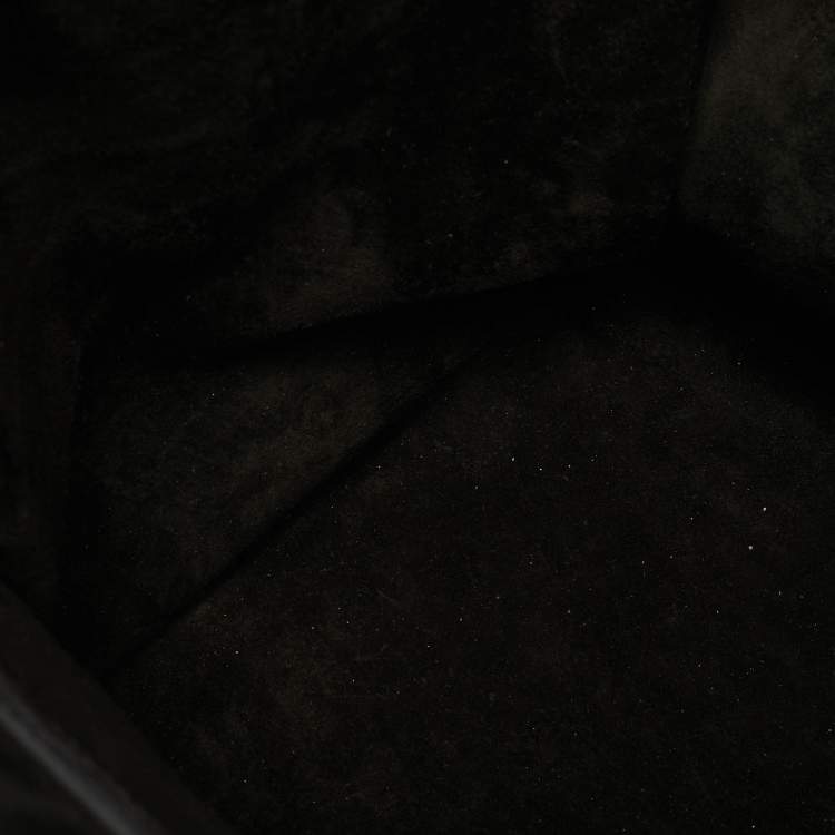 Pre Owned Celine Black Croc Embossed Leather Medium Phantom Luggage Tote