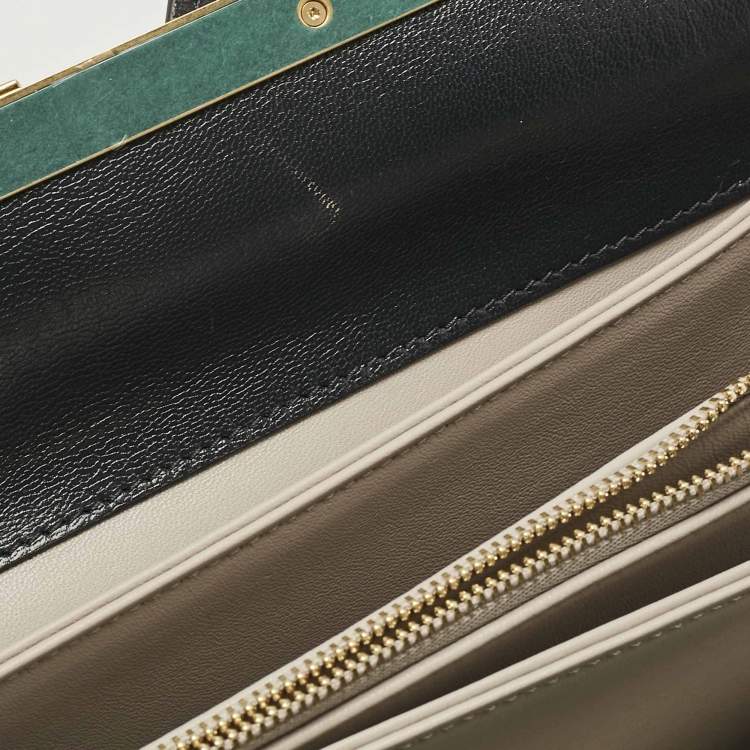 Pre Owned Celine Black Leather Medium Clasp Bag