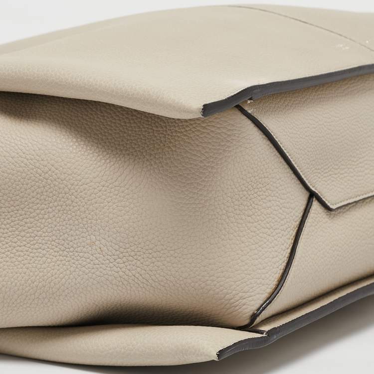 Pre Owned Celine Ivory White Leather Trifold Bag