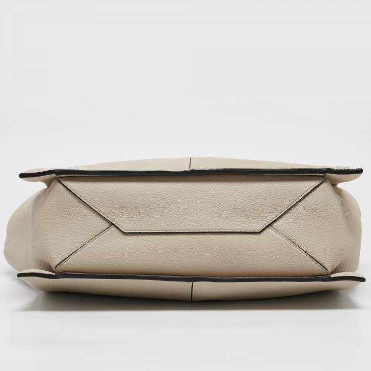 Pre Owned Celine Ivory White Leather Trifold Bag