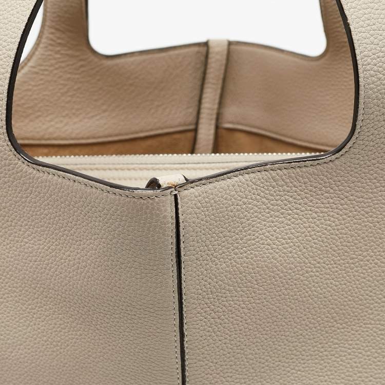 Pre Owned Celine Ivory White Leather Trifold Bag