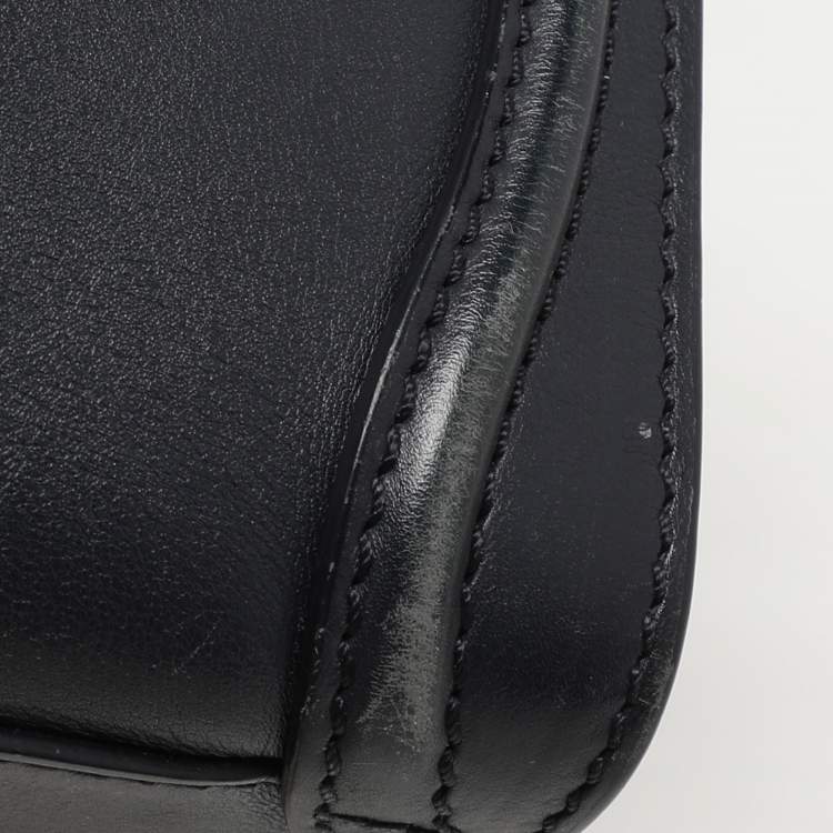 Pre Owned Celine Deep Navy Leather Nano Luggage Tote