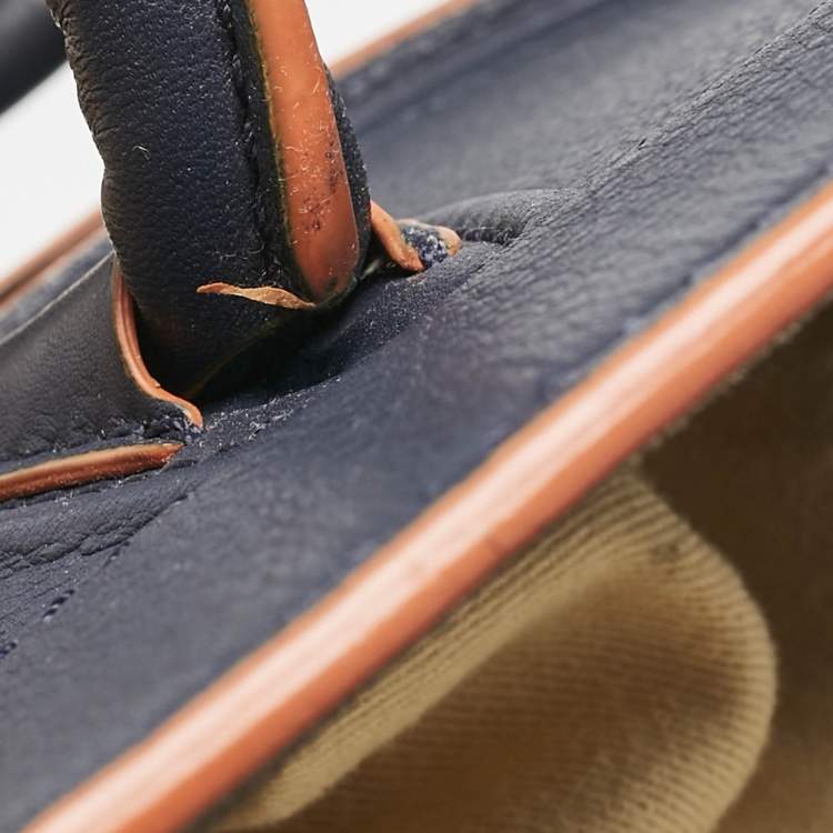 Pre Owned Celine Midnight Blue Leather Medium Phantom Luggage Tote