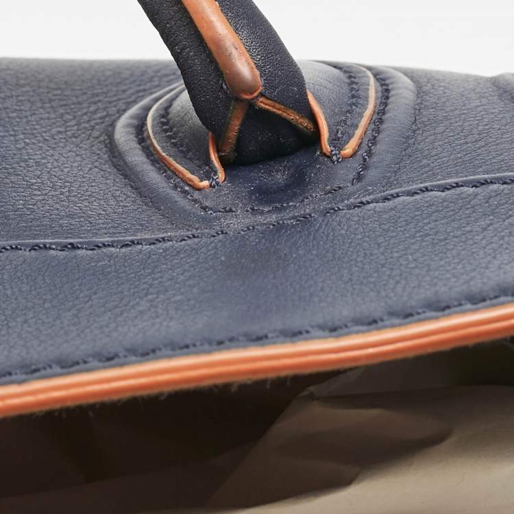 Pre Owned Celine Midnight Blue Leather Medium Phantom Luggage Tote