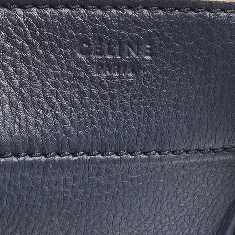 Pre Owned Celine Midnight Blue Leather Medium Phantom Luggage Tote