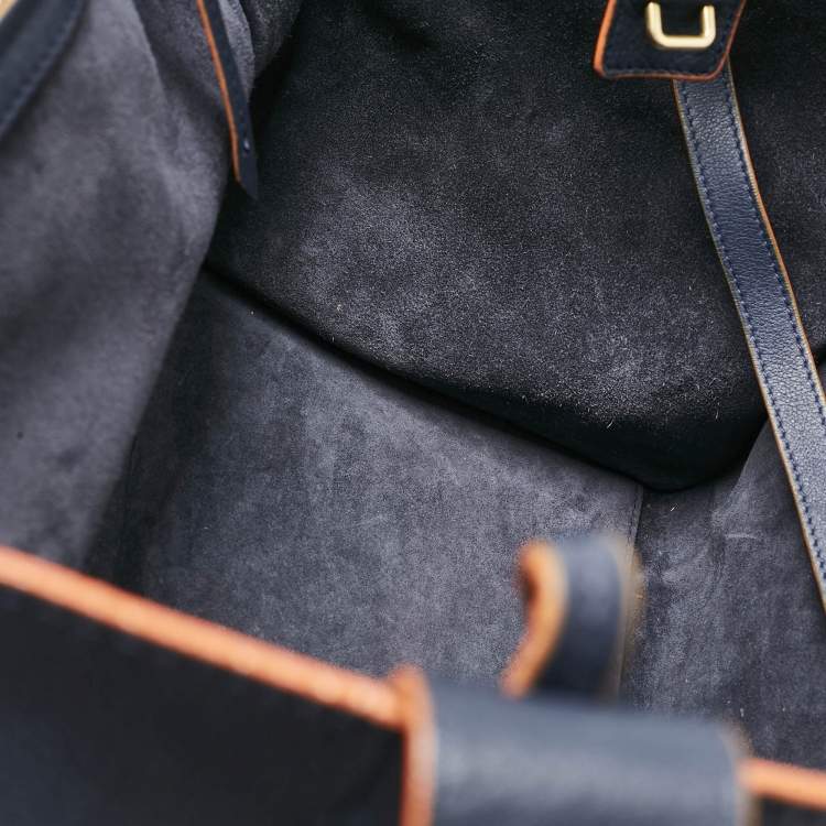 Pre Owned Celine Midnight Blue Leather Medium Phantom Luggage Tote