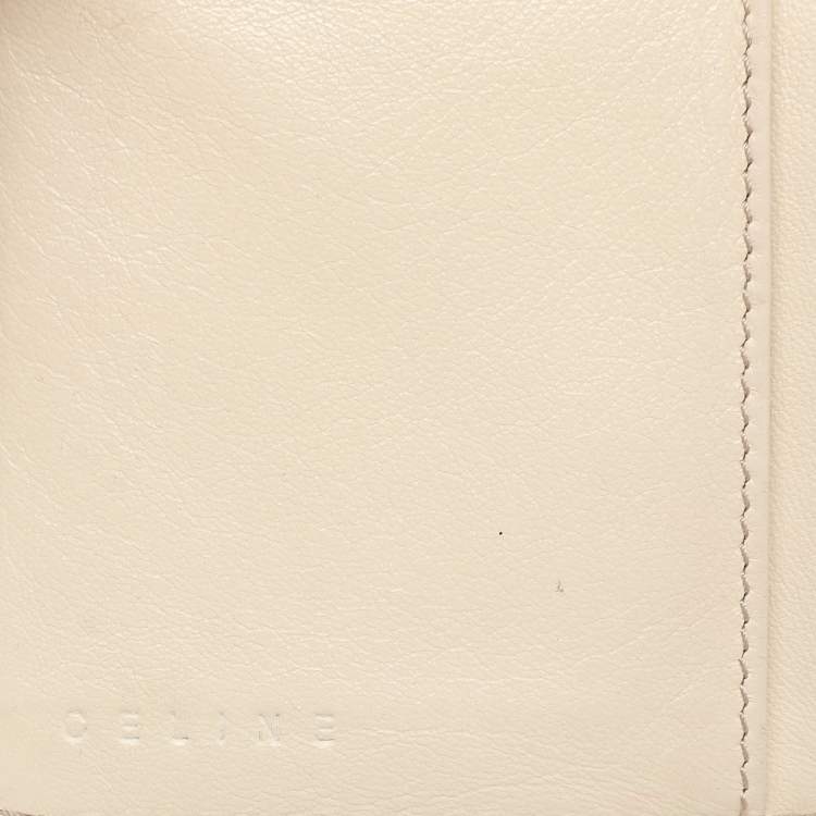 Pre Owned Celine Brown/Cream Macadam Canvas Triomphe Vintage French Wallet
