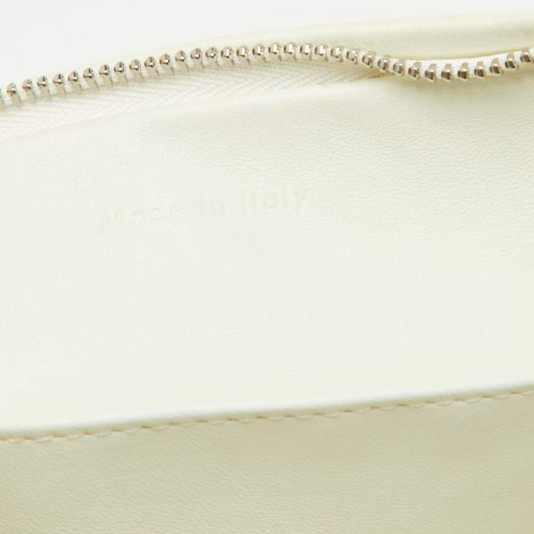Pre Owned Celine White Leather Croissant Shoulder Bag