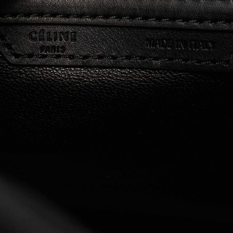 Pre Owned Celine Tricolor Leather and Suede Mini Luggage Tote