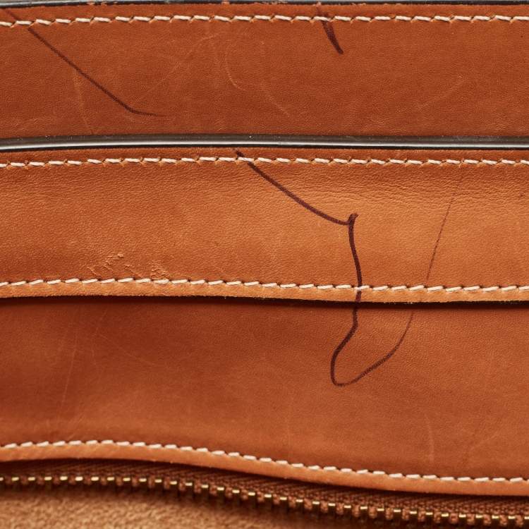 Pre Owned Celine Brown Leather Mini Luggage Tote