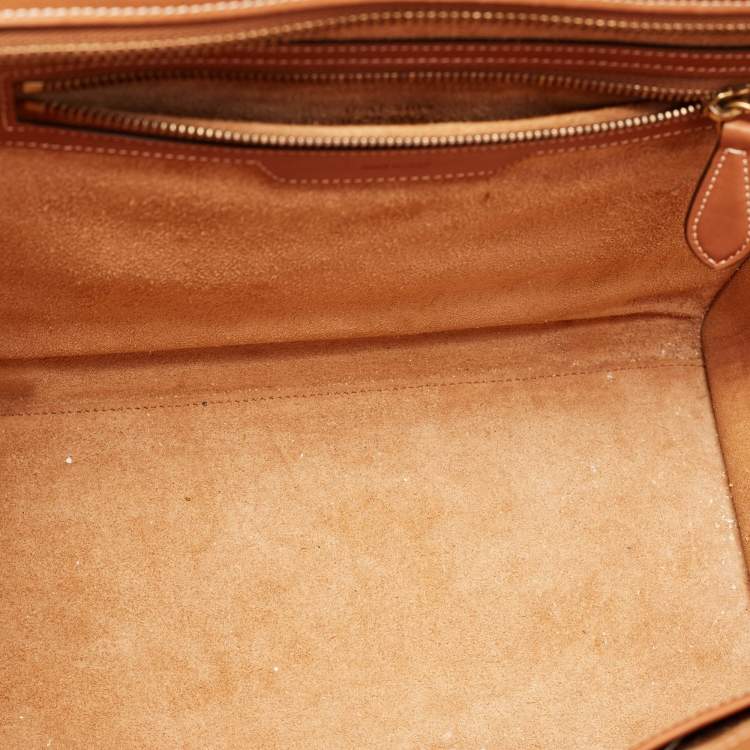 Pre Owned Celine Brown Leather Mini Luggage Tote