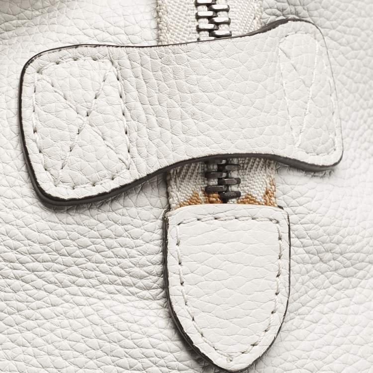 Pre Owned Celine Light Grey Leather Mini Luggage Tote
