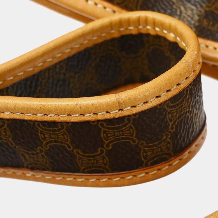 Pre Owned Celine Brown Macadam Shoulder Bag