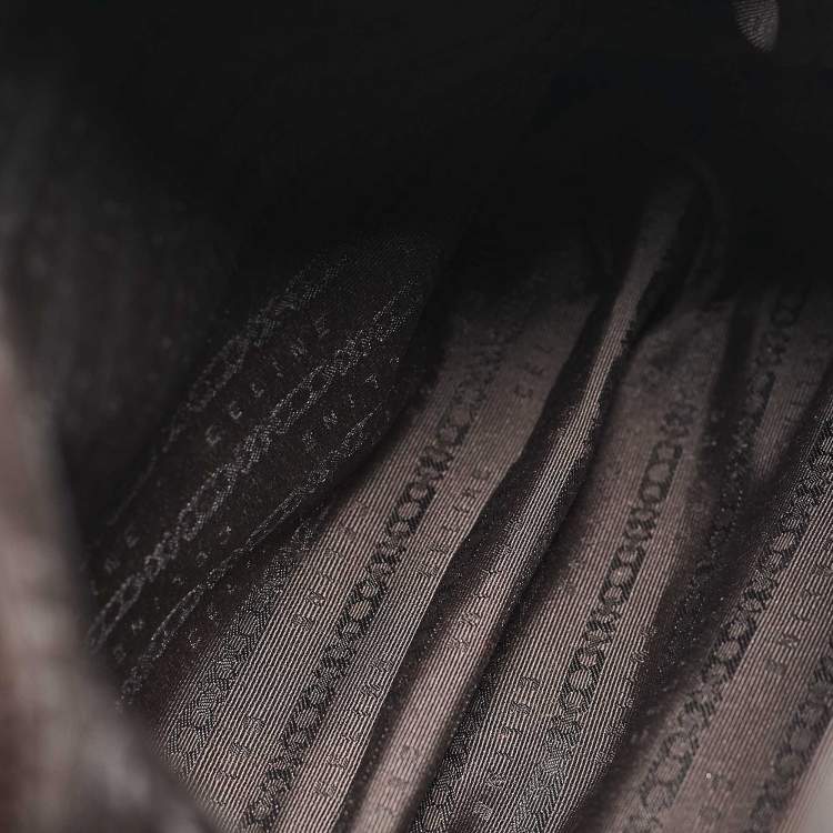 Pre Owned Celine Choco Brown Leather Turn Lock Flap Satchel