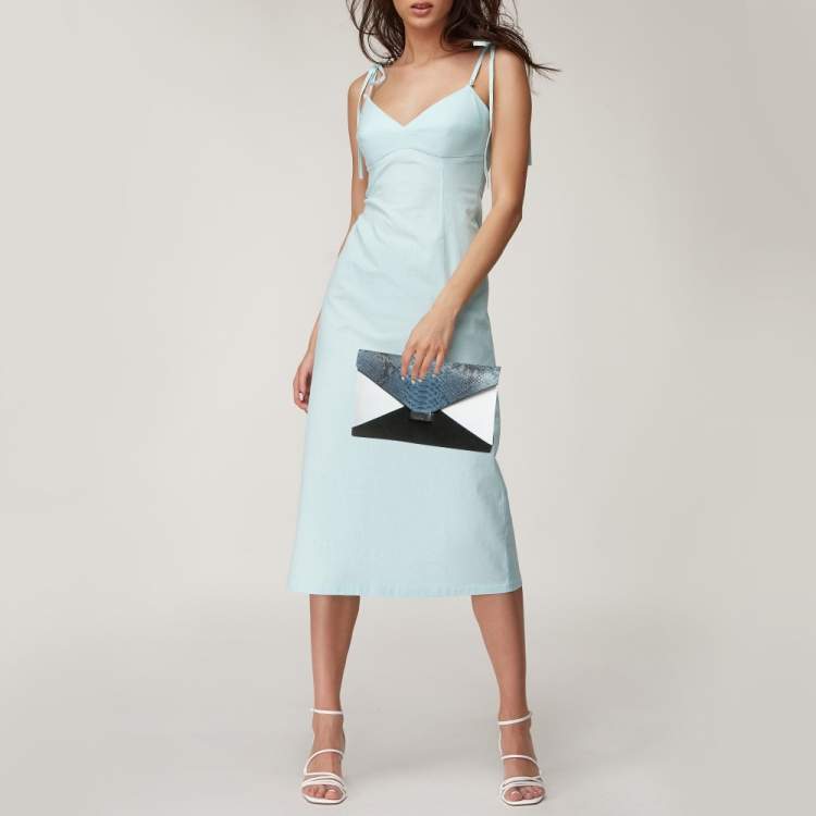 Pre Owned حقيبة كلتش سيلين دايموند جلد وشعر عجل متعدد الألوان