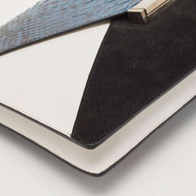 Pre Owned حقيبة كلتش سيلين دايموند جلد وشعر عجل متعدد الألوان