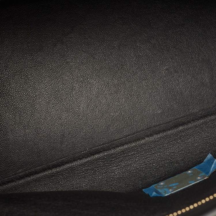 Pre Owned Celine Multicolor Python and Leather Medium Trapeze Top Handle Bag