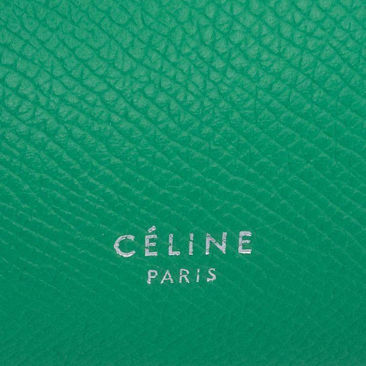 Pre Owned Celine Green Micro Grained Calfskin Belt Bag
