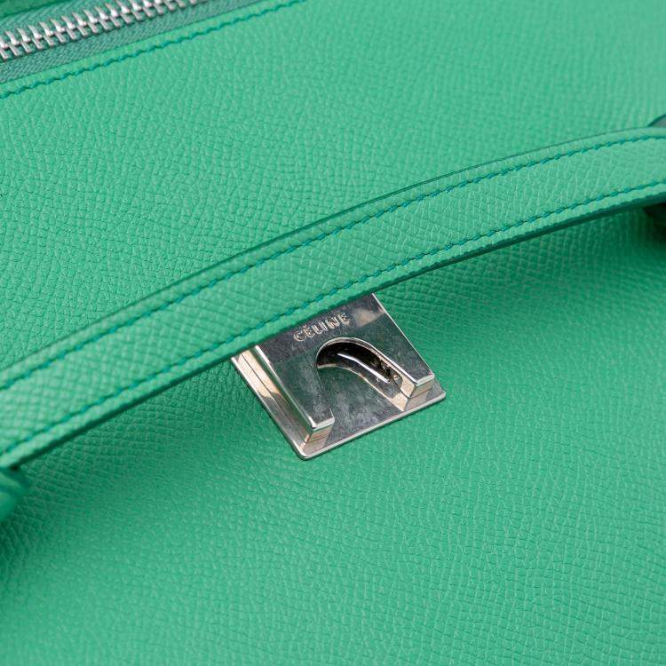 Pre Owned Celine Green Micro Grained Calfskin Belt Bag