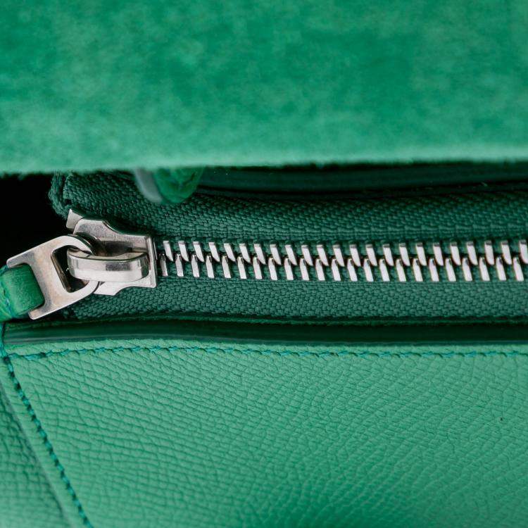 Pre Owned Celine Green Micro Grained Calfskin Belt Bag