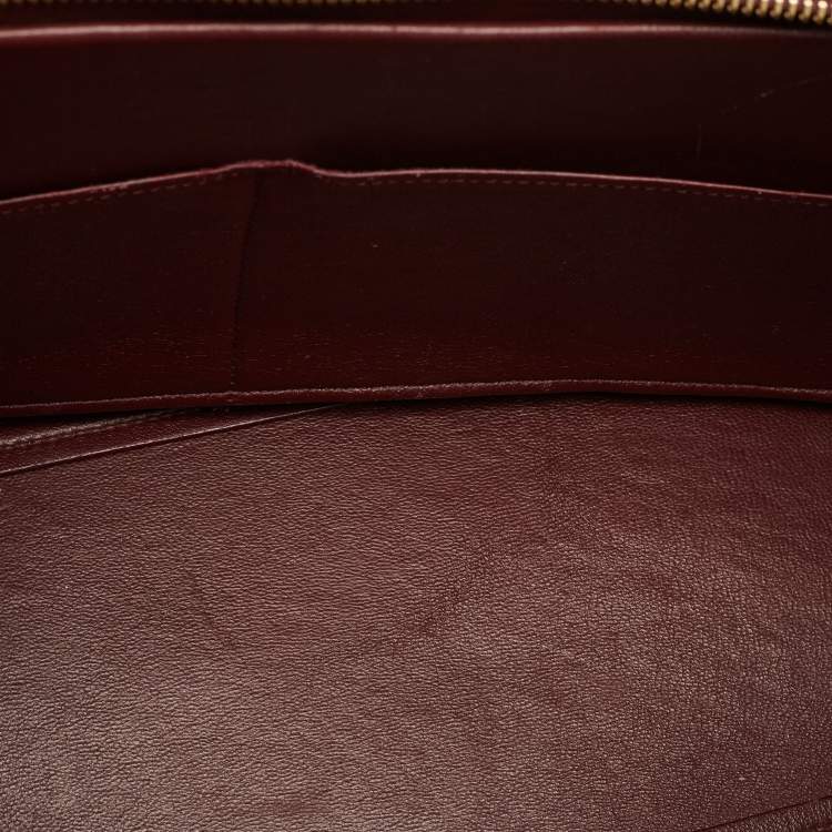 Pre Owned Celine Tricolor Leather and Suede Small Trapeze Top Handle Bag