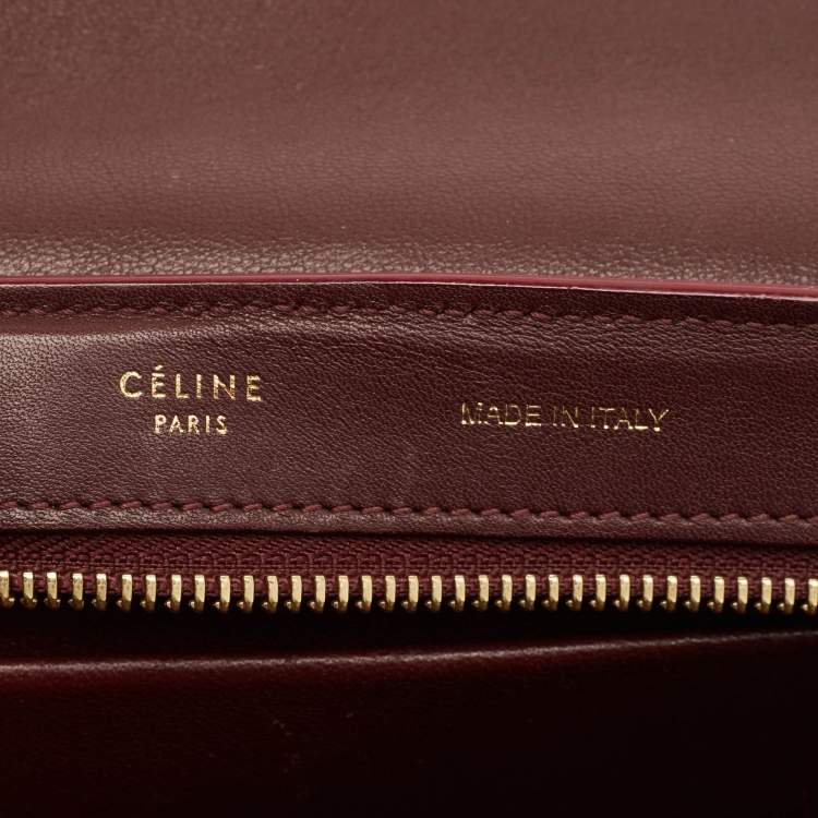 Pre Owned Celine Tricolor Leather and Suede Small Trapeze Top Handle Bag