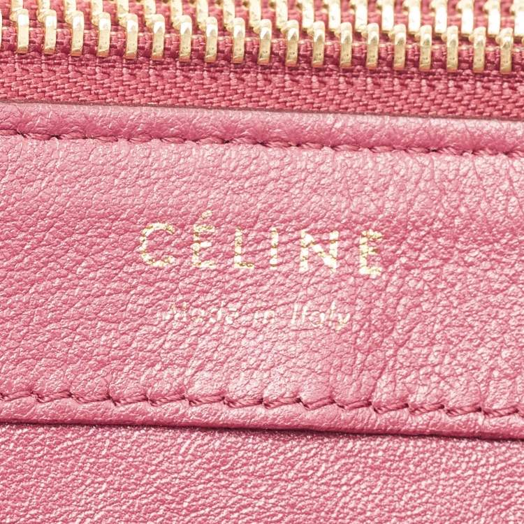 Pre Owned Celine Red Python Small Trio Crossbody Bag