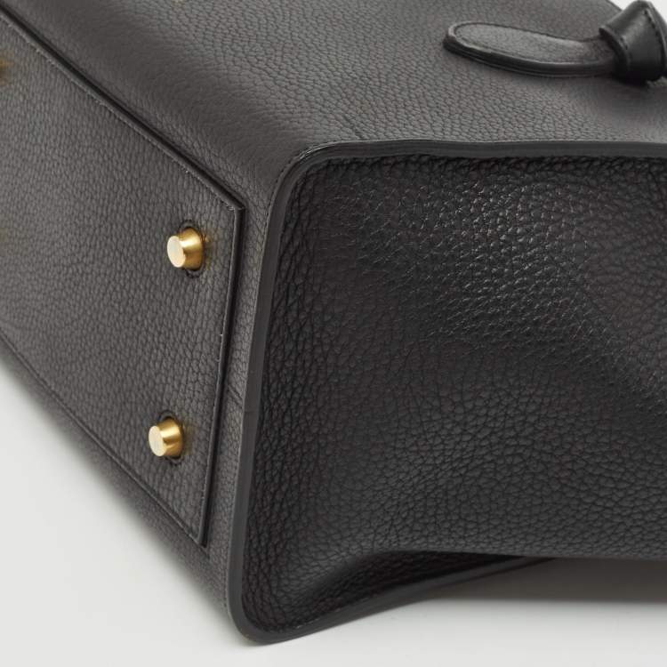 Pre Owned Celine Black Leather Mini Tie Tote