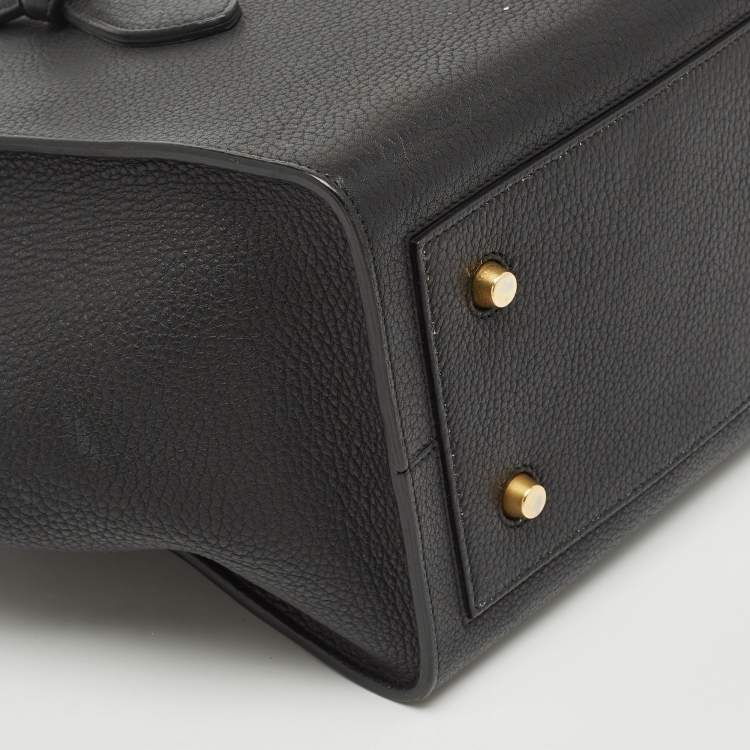 Pre Owned Celine Black Leather Mini Tie Tote