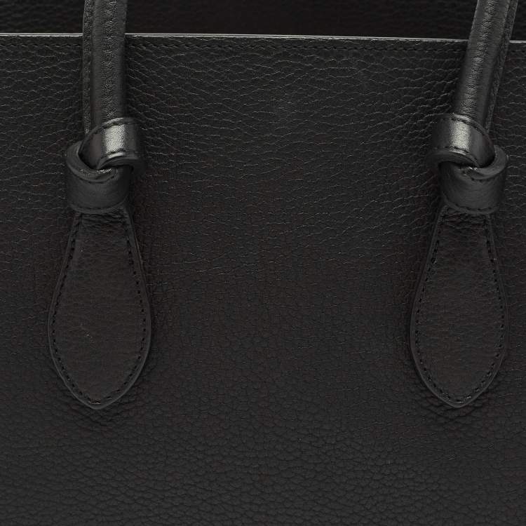Pre Owned Celine Black Leather Mini Tie Tote