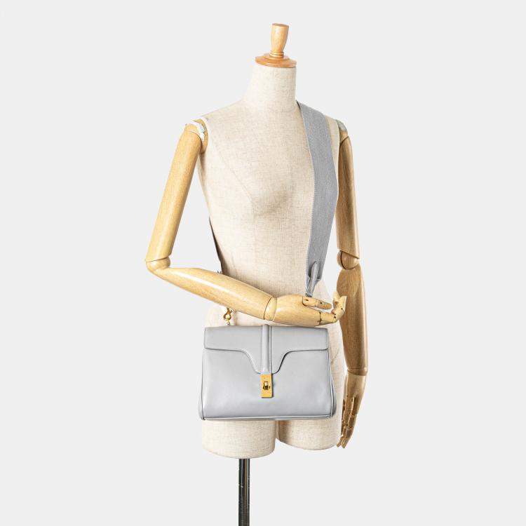 Pre Owned Celine Grey Teen Smooth Calfskin Soft 16 Crossbody