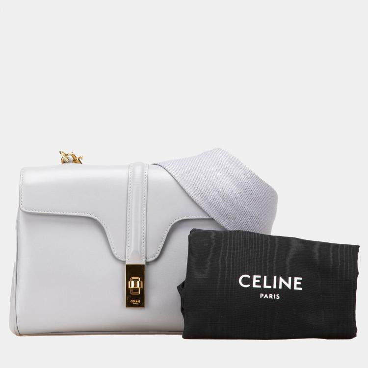 Pre Owned Celine Grey Teen Smooth Calfskin Soft 16 Crossbody